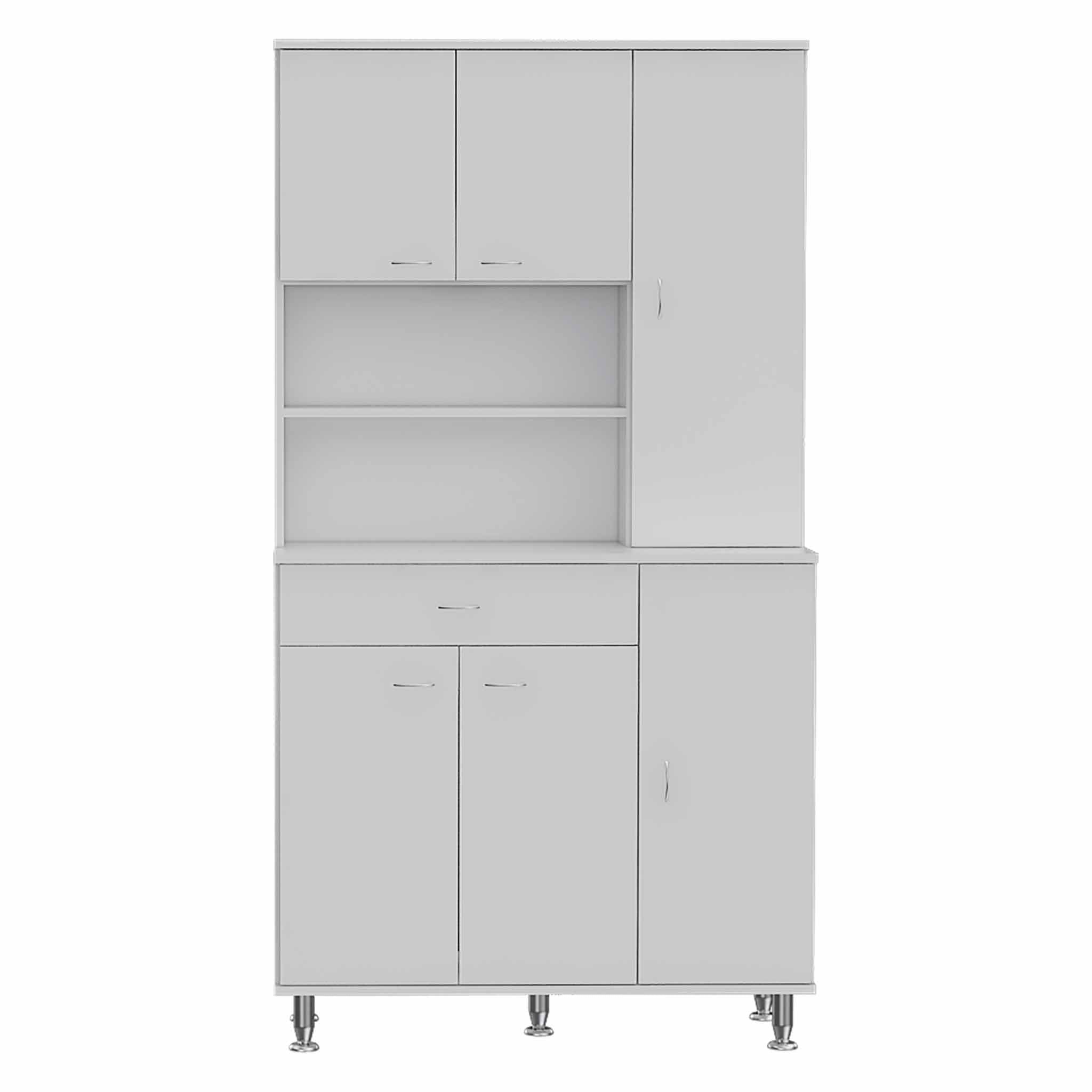 White Venice Pantry Cabinet Depot